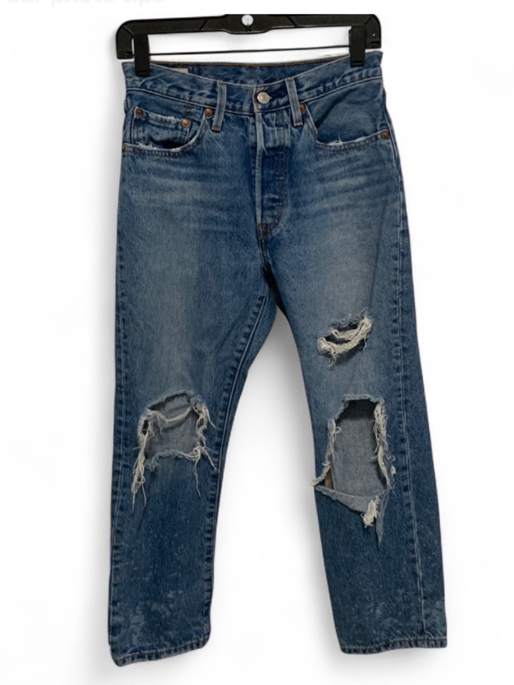 Levi’s Premium 501 Distressed Bleached Jeans